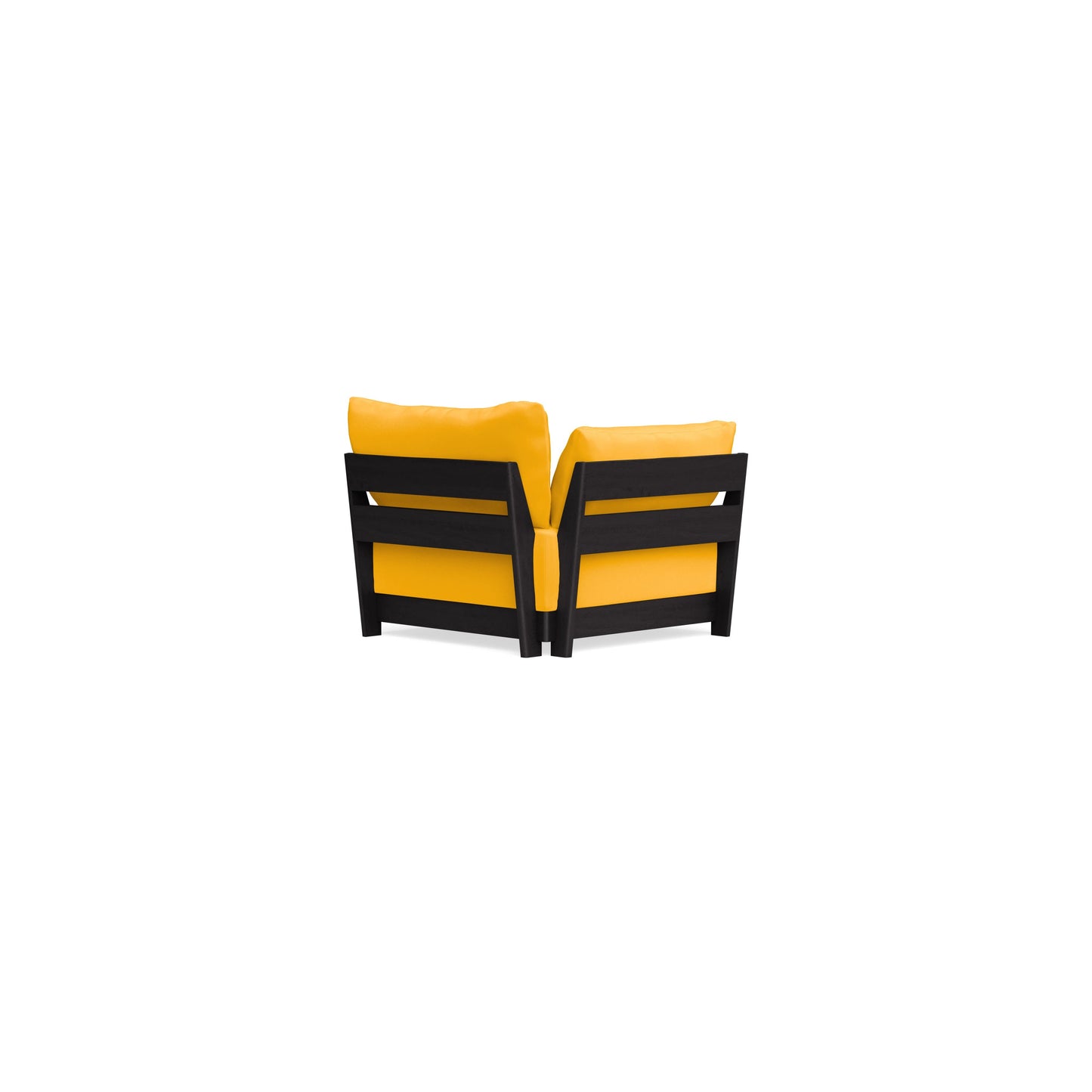 Modular Bondi Black End Chair in Marigold | Memory Foam Blend
