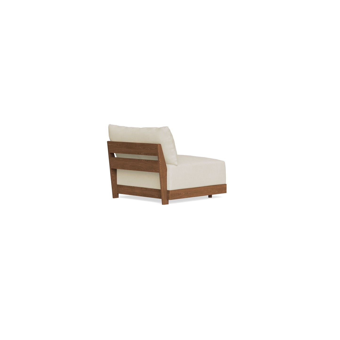 Modular Bondi Espresso Armless Chair in Mascarpone | Memory Foam Blend