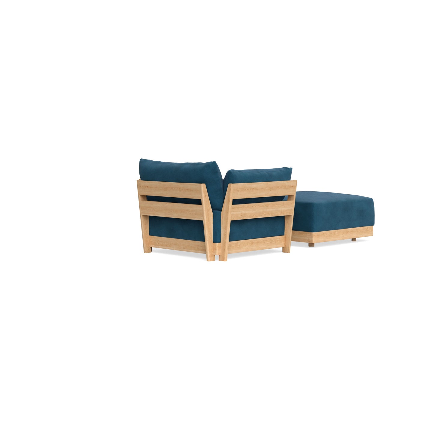 Slipcover Only - Modular Bondi Armchair + Ottoman in Commodore Blue