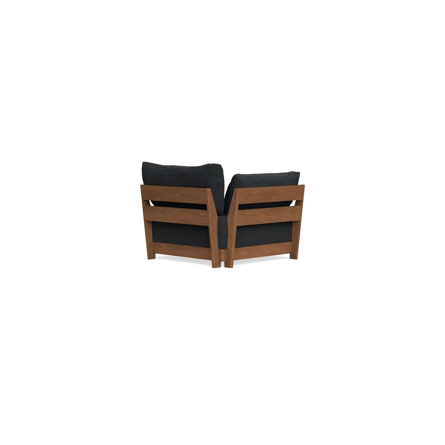 Modular Bondi Espresso End Chair in Coal | Memory Foam Blend