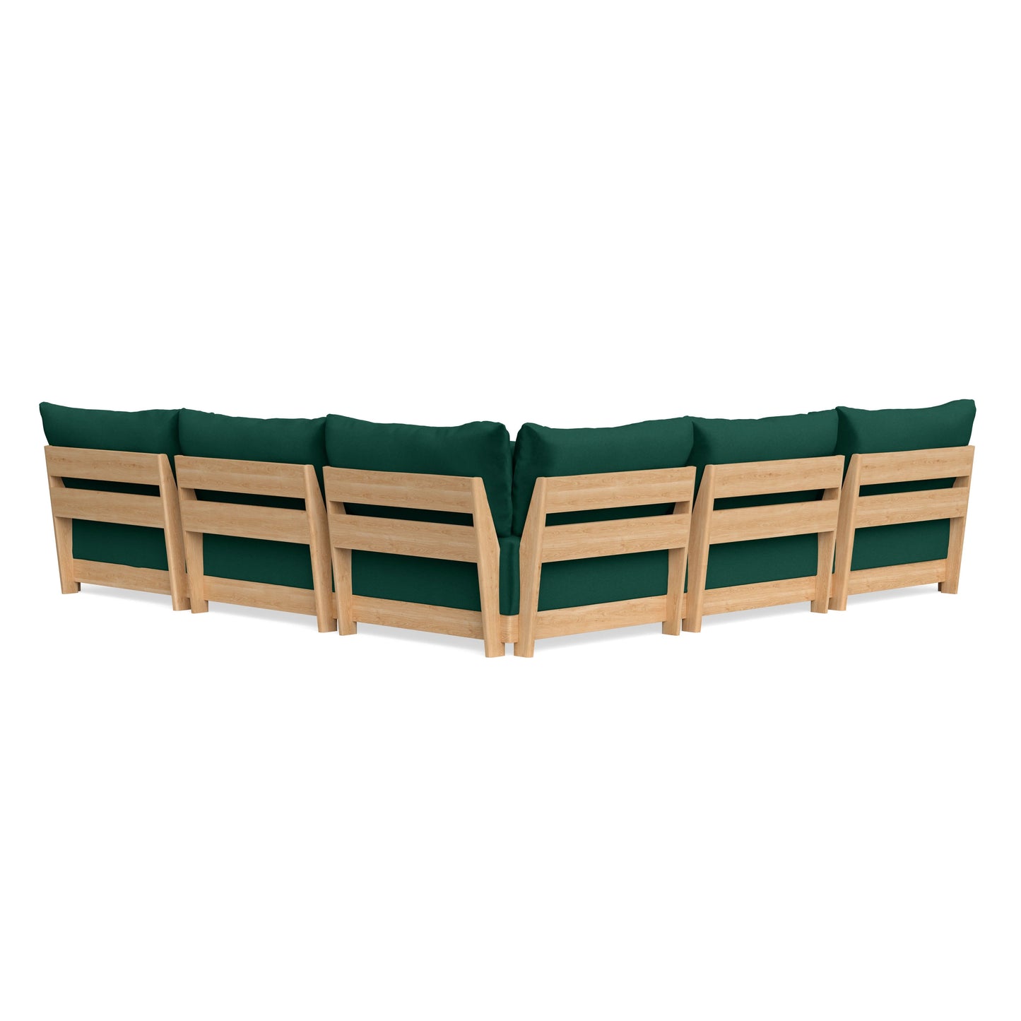 Slipcover Only - Modular Bondi 5-Seater Corner Sectional + Ottoman in Evergreen