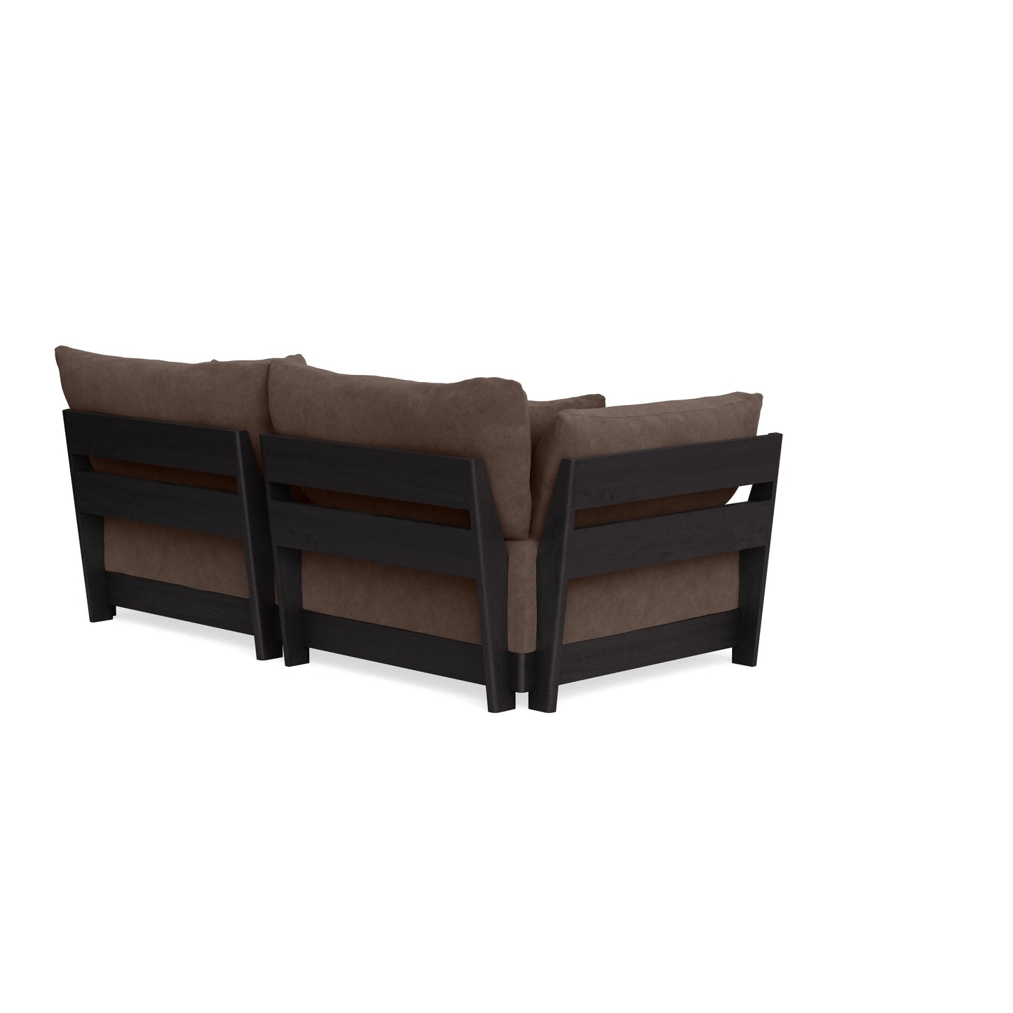 Modular Bondi Black 2-Seater Sofa in Chocolate | Memory Foam Blend