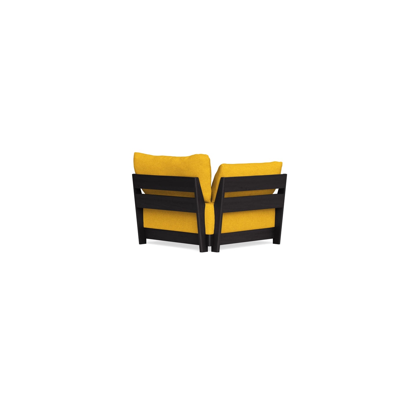 Modular Bondi Black End Chair in Sunflower | Memory Foam Blend