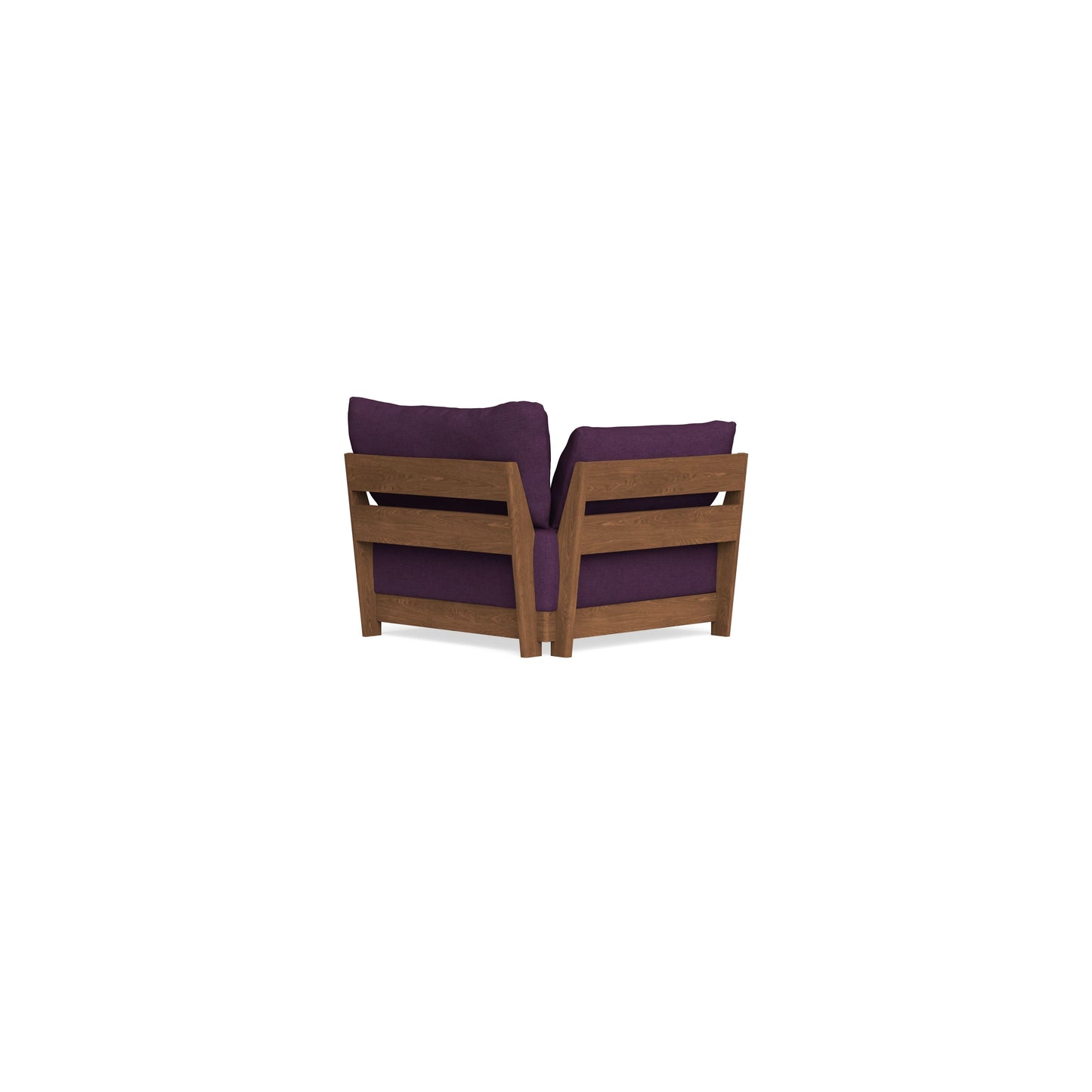 Modular Bondi Espresso End Chair in Aubergine | Memory Foam Blend