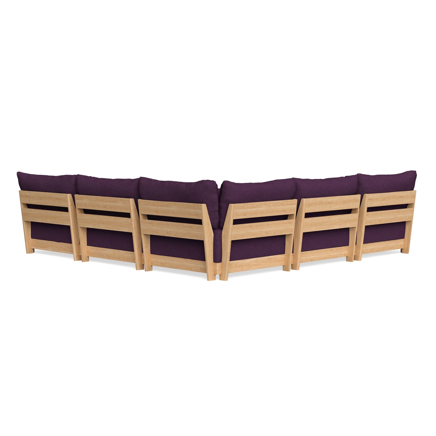 Slipcover Only - Modular Bondi 5-Seater Corner Sectional in Aubergine