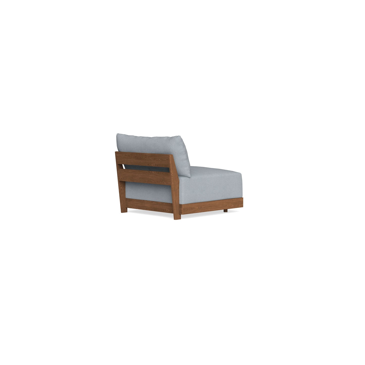 Modular Bondi Espresso Armless Chair in Ash | Memory Foam Blend