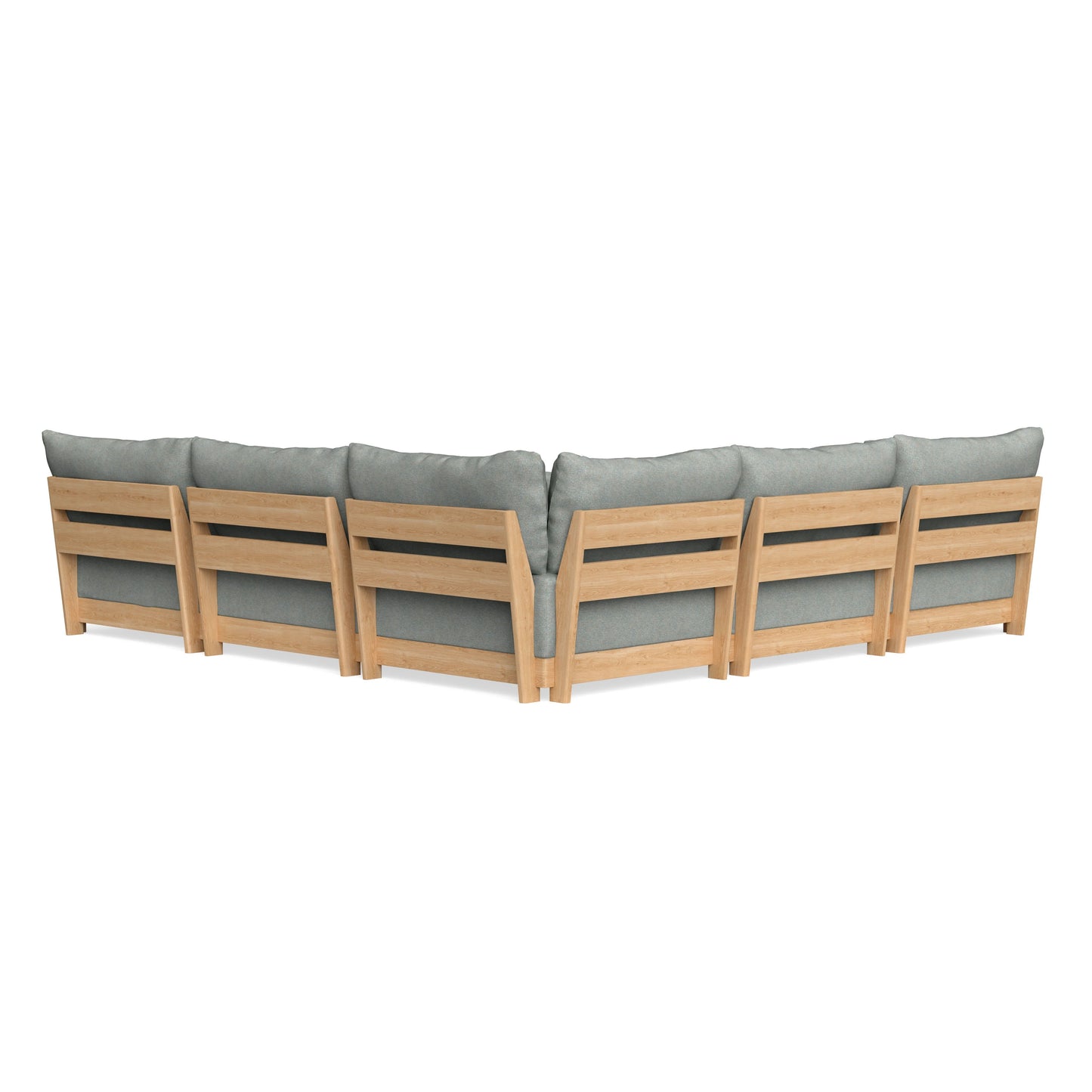 Slipcover Only - Modular Bondi 5-Seater Corner Sectional + Ottoman in Spa