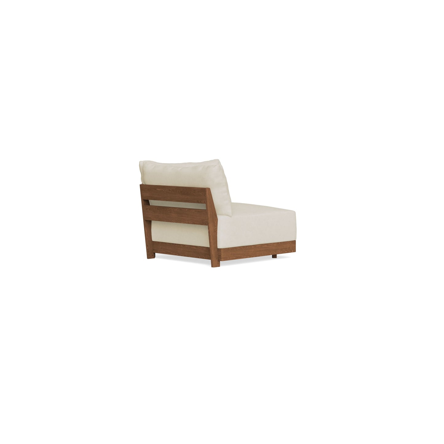 Modular Bondi Espresso Corner Chair in Mascarpone | Memory Foam Blend
