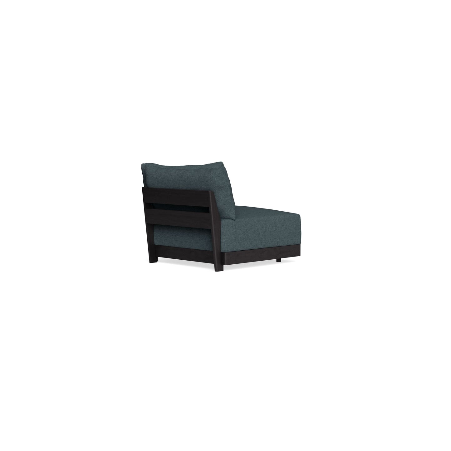 Modular Bondi Black Corner Chair in Ocean Gray | Memory Foam Blend