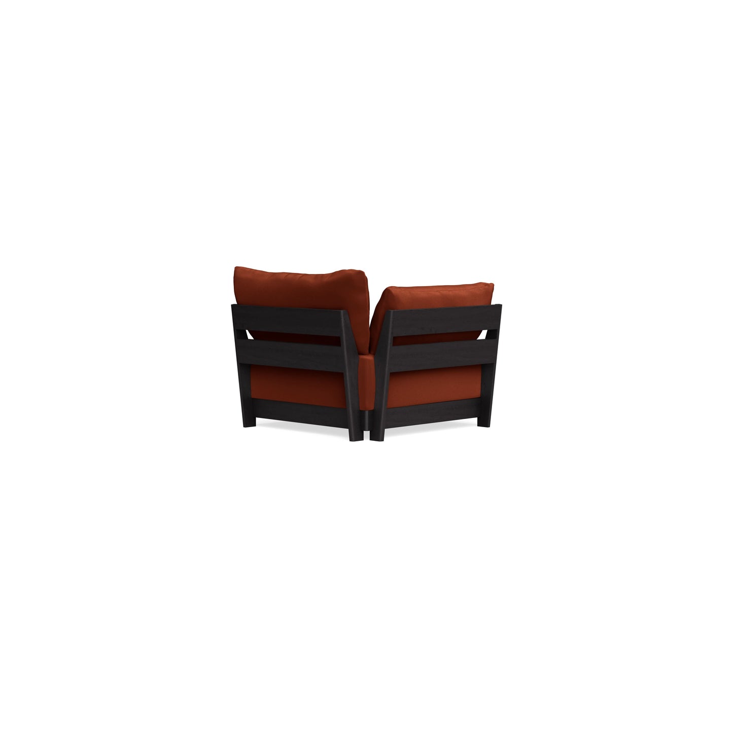 Modular Bondi Black End Chair in Rust | Memory Foam Blend