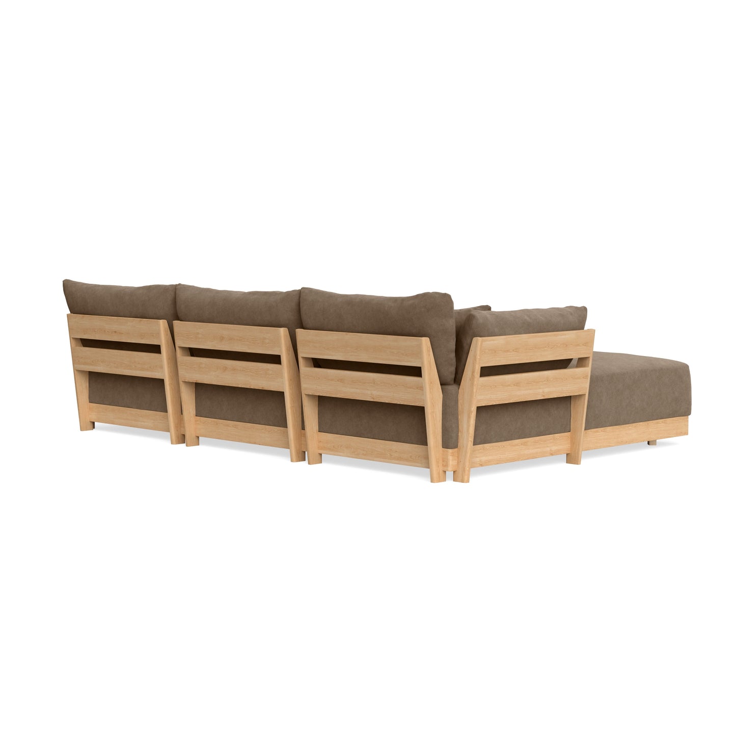 Slipcover Only - Modular Bondi 3-Seater Daybed Sofa Sectional in Coffee