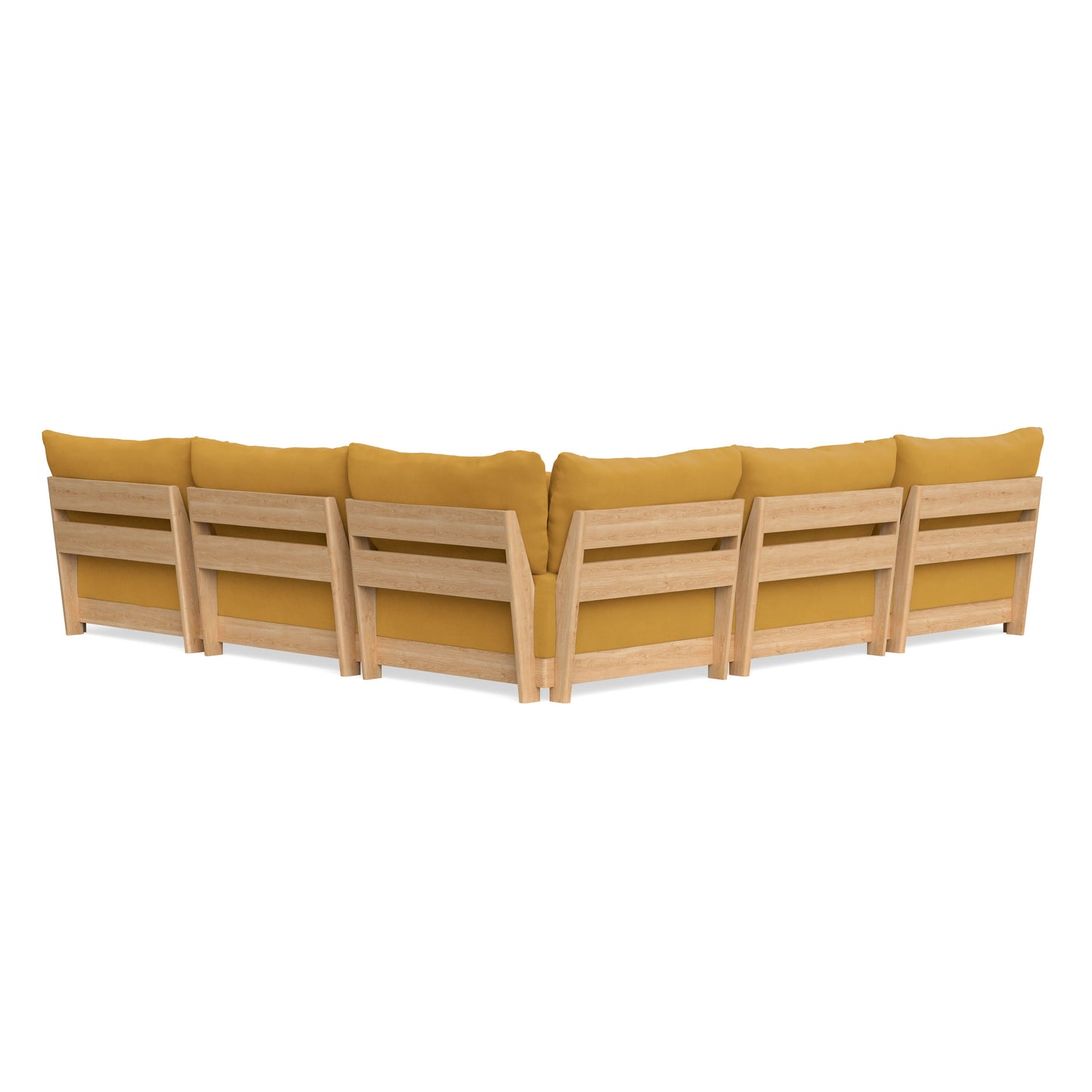 Slipcover Only - Modular Bondi 5-Seater Corner Sectional + Ottoman in Honey