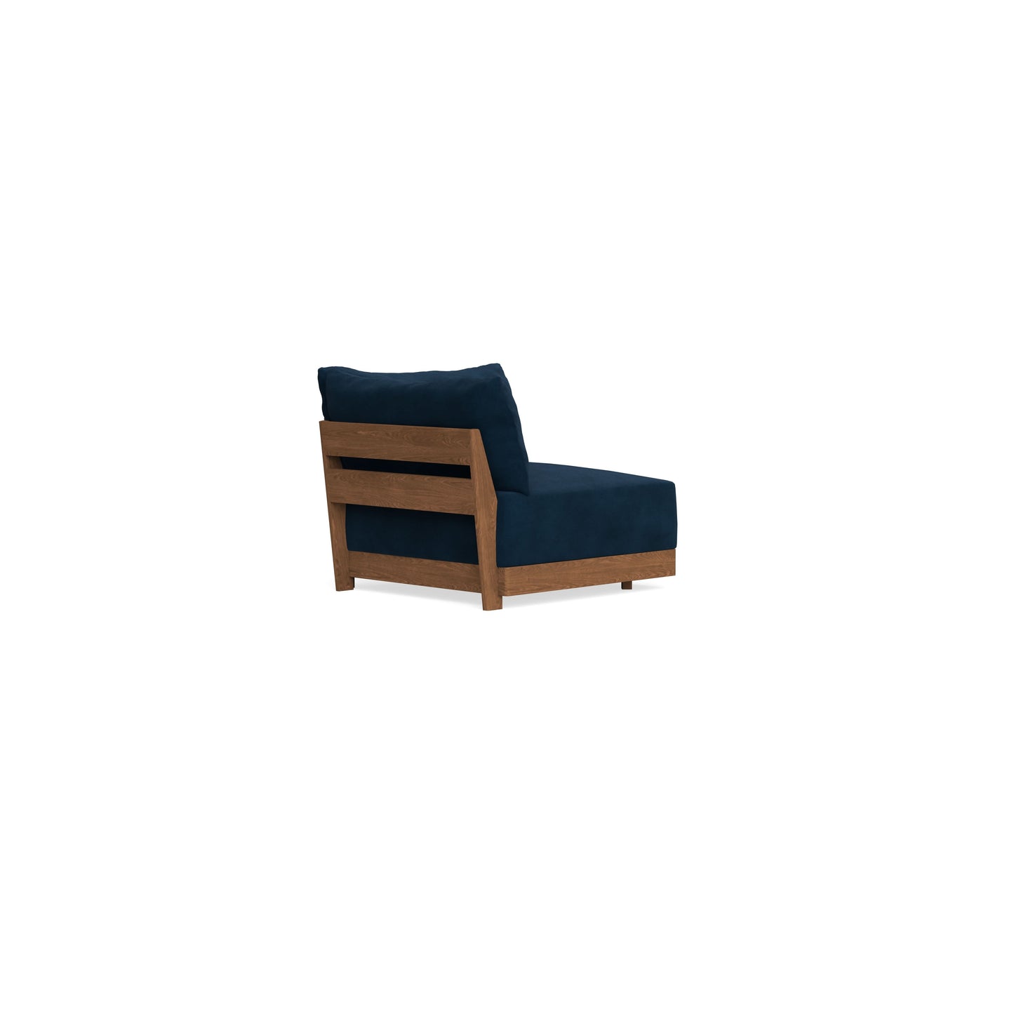 Modular Bondi Espresso Corner Chair in Royal Blue | Memory Foam Blend