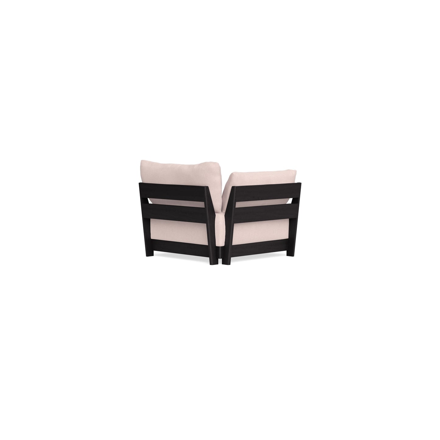 Modular Bondi Black End Chair in Peony | Memory Foam Blend