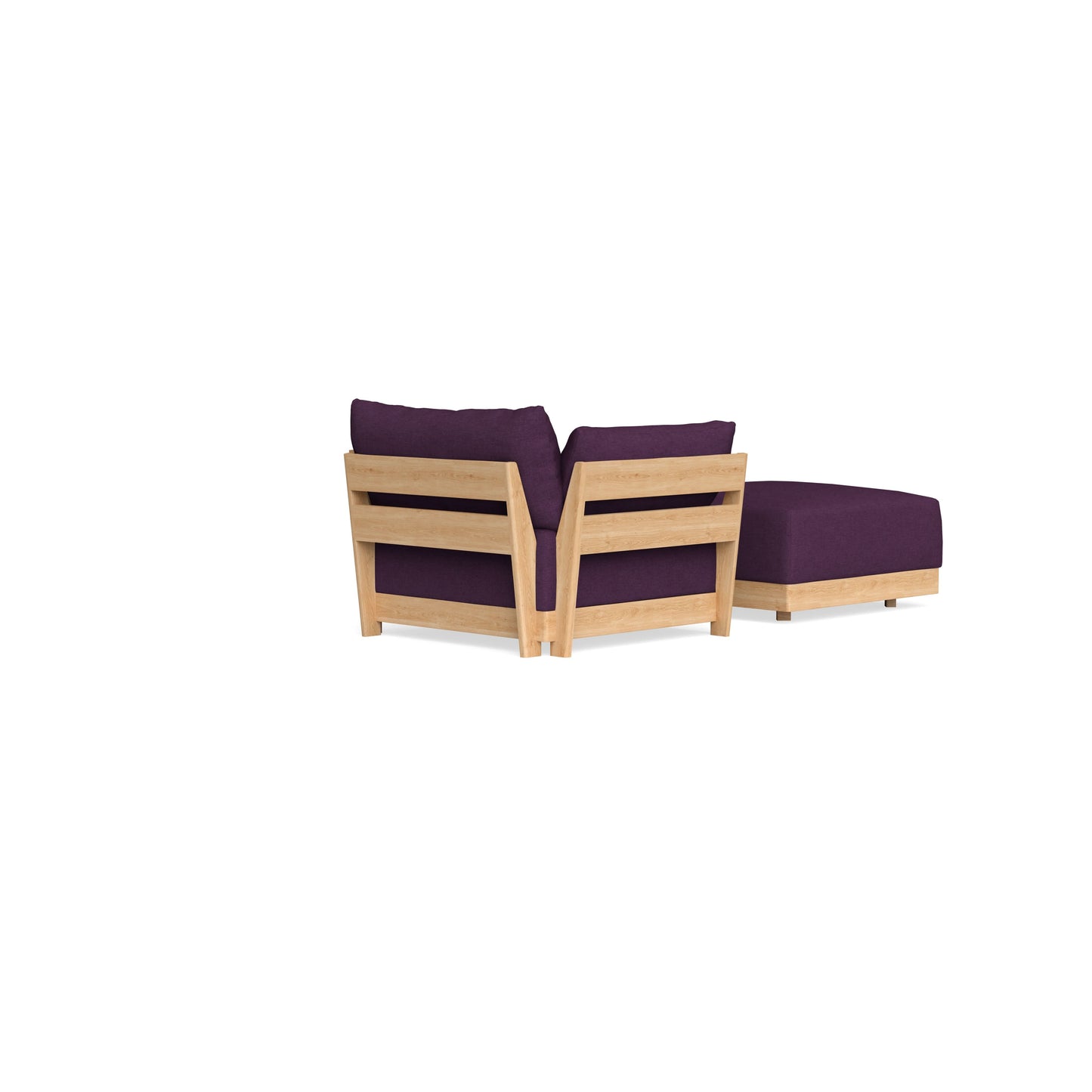 Slipcover Only - Modular Bondi Armchair + Ottoman in Aubergine