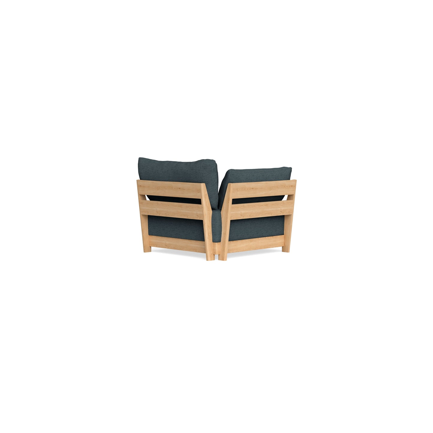 Modular Bondi Latte End Chair in Ocean Gray | Memory Foam Blend
