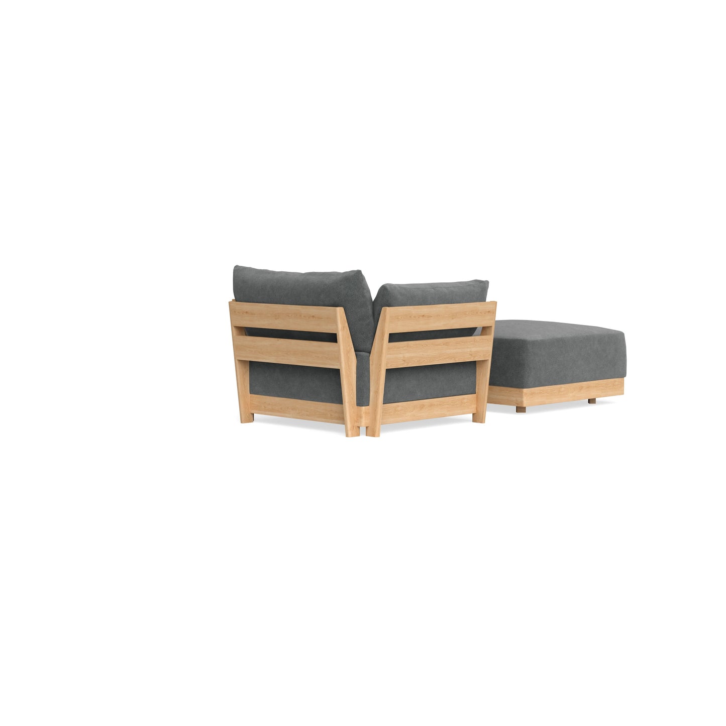 Slipcover Only - Modular Bondi Armchair + Ottoman in Chimney Gray