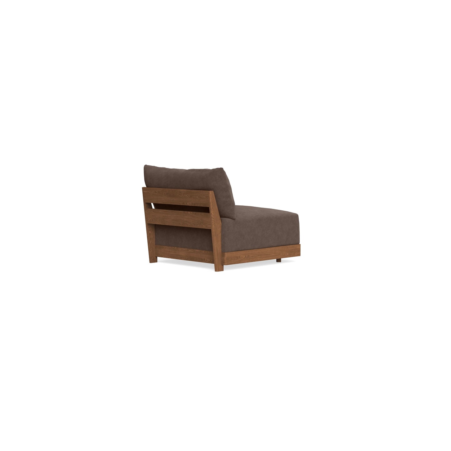 Modular Bondi Espresso Armless Chair in Chocolate | Memory Foam Blend