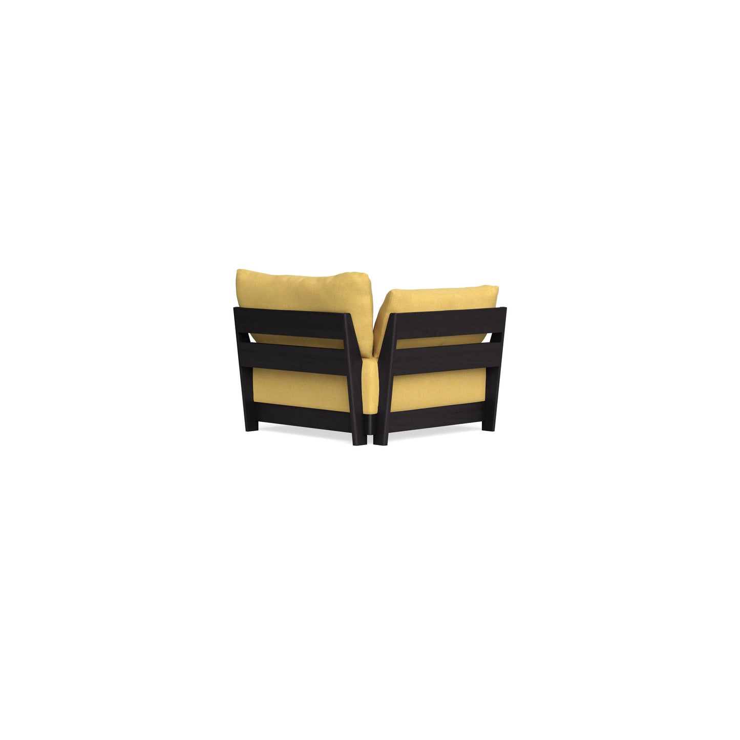 Modular Bondi Black End Chair in Goldenrod | Memory Foam Blend
