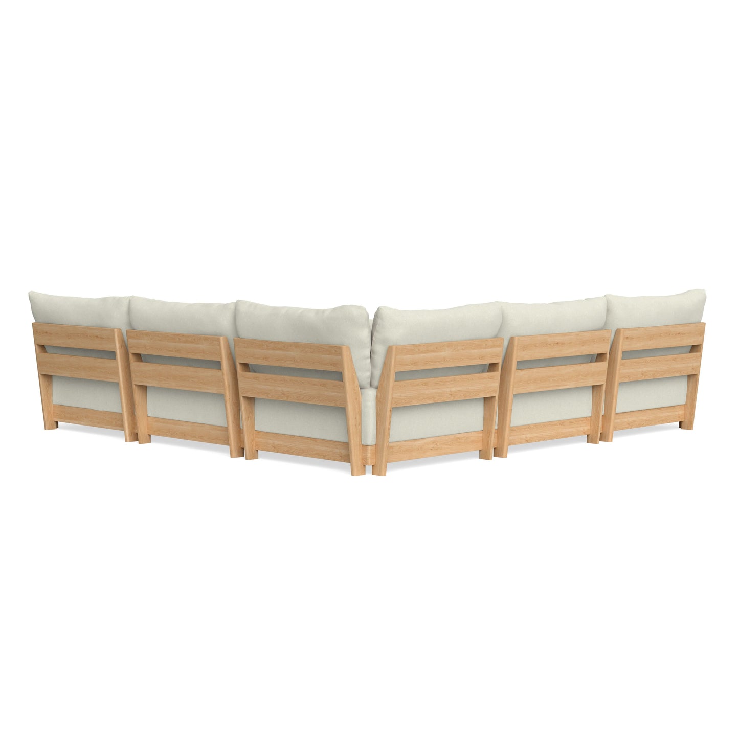 Slipcover Only - Modular Bondi 5-Seater Corner Sectional + Ottoman in Eggshell