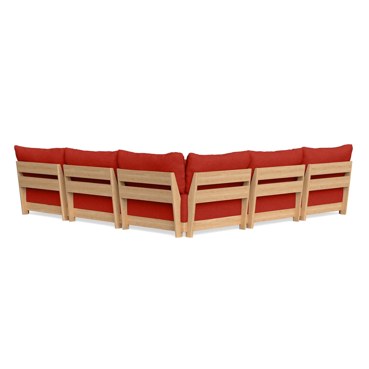 Slipcover Only - Modular Bondi 5-Seater Corner Sectional + Ottoman in Cayenne
