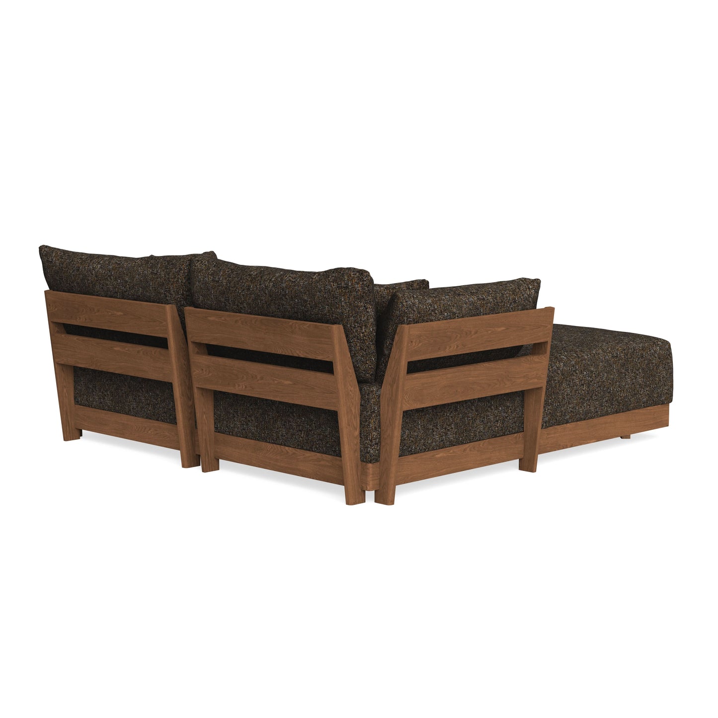 Modular Bondi Espresso 2-Seater Sectional in Phantom | Memory Foam Blend