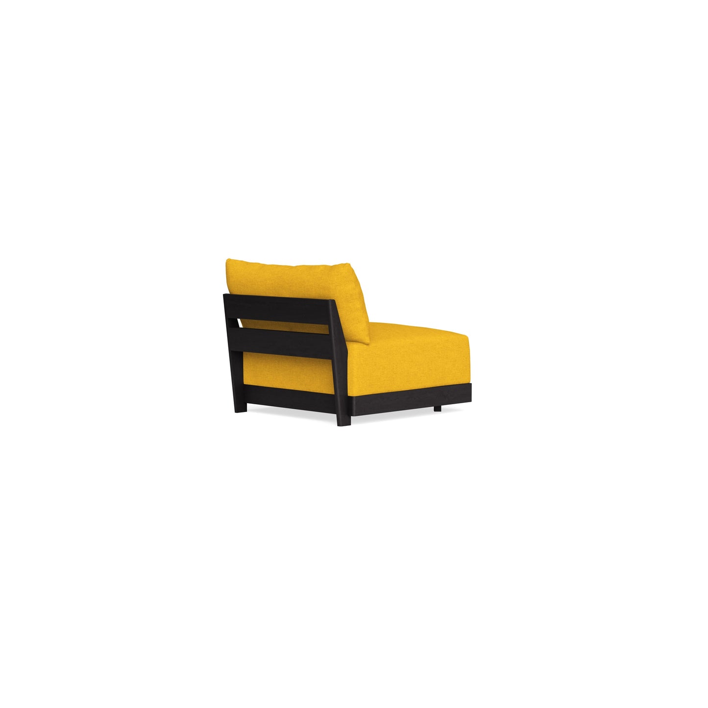 Modular Bondi Black Armless Chair in Sunflower | Memory Foam Blend