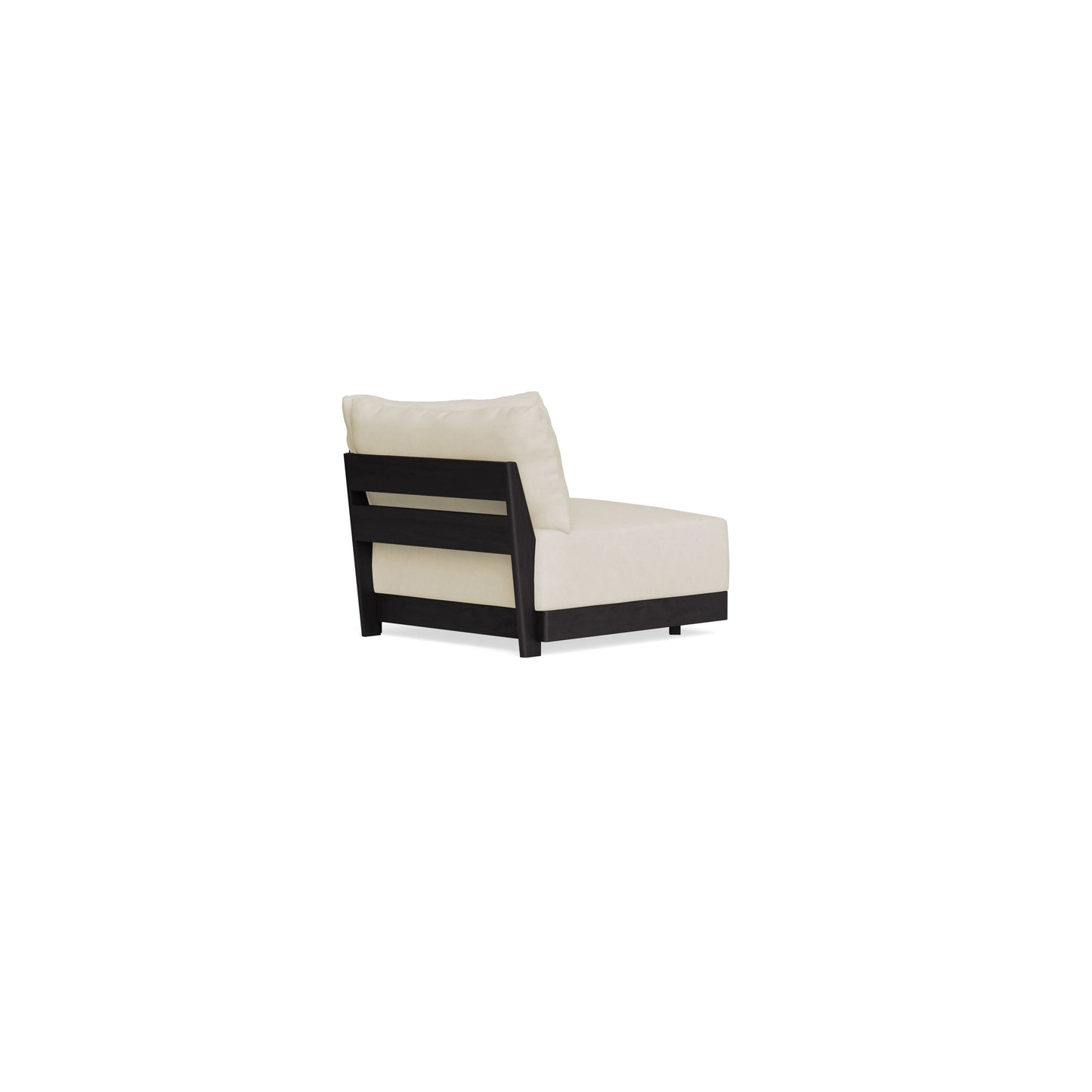 Modular Bondi Black Corner Chair in Mascarpone | Memory Foam Blend