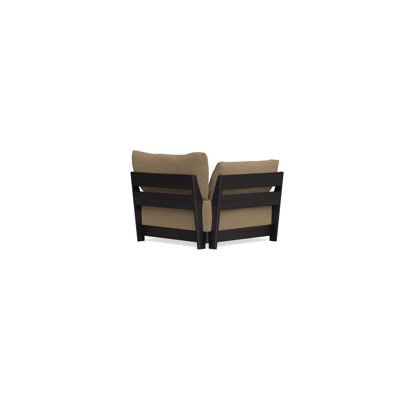 Modular Bondi Black End Chair in Macchiato | Memory Foam Blend