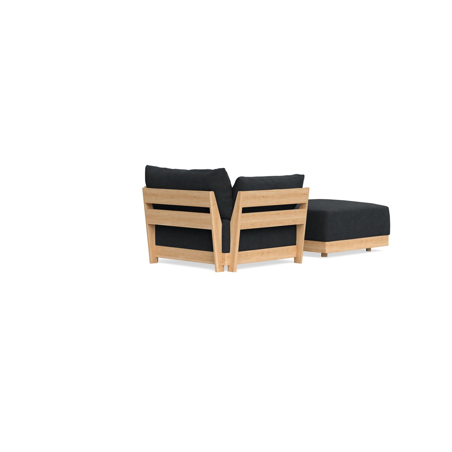 Slipcover Only - Modular Bondi Armchair + Ottoman in Coal