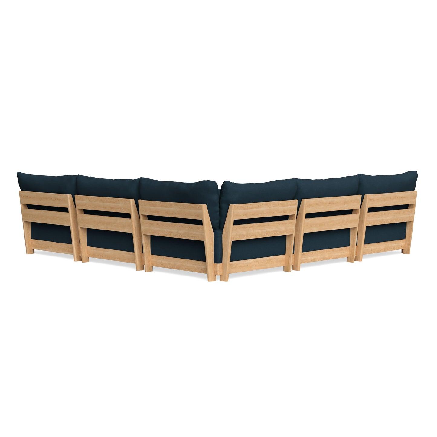 Slipcover Only - Modular Bondi 5-Seater Corner Sectional + Ottoman in Navy Blue