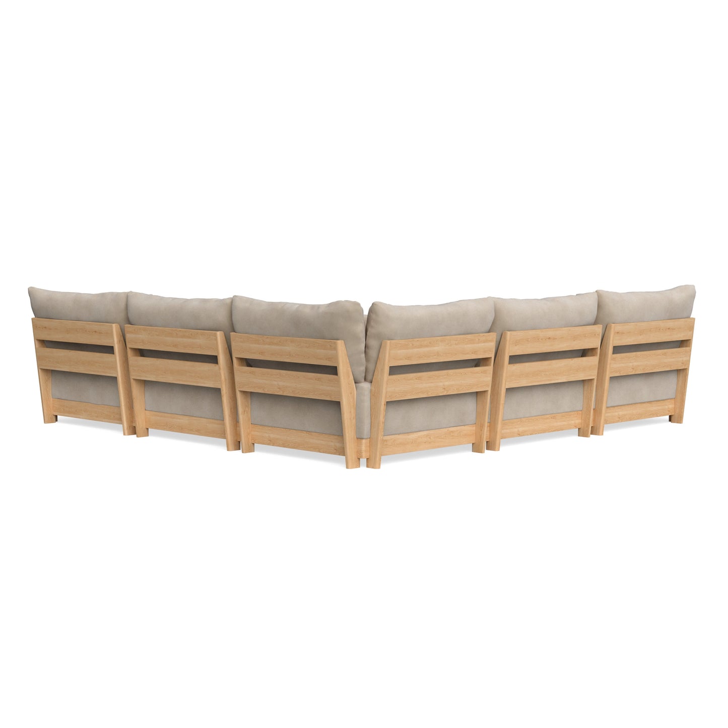 Slipcover Only - Modular Bondi 5-Seater Corner Sectional + Ottoman in Oyster