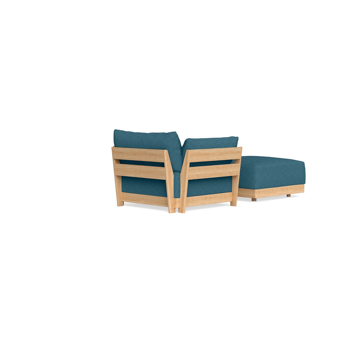 Slipcover Only - Modular Bondi Armchair + Ottoman in Aegean Blue