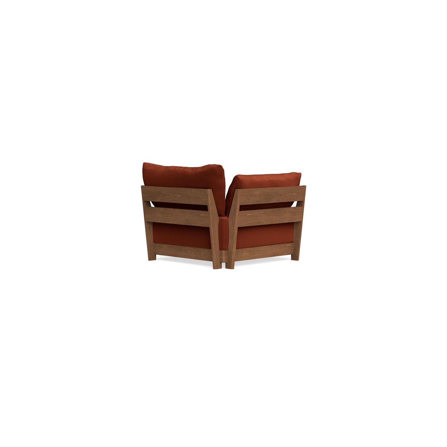 Modular Bondi Espresso End Chair in Rust | Memory Foam Blend