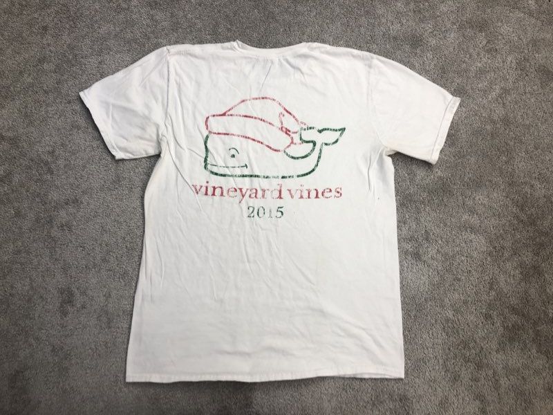 Vineyard Vines Shirts Mens Medium White 100% Cotton Short Sleeve Crew Neck Tee