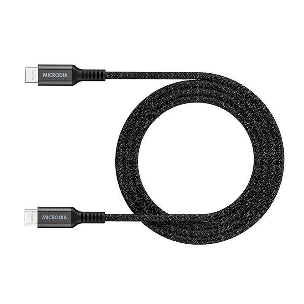 Microdia ExeCable Tweed PD100W USB-C Cable 2.6m (Charcoal)
