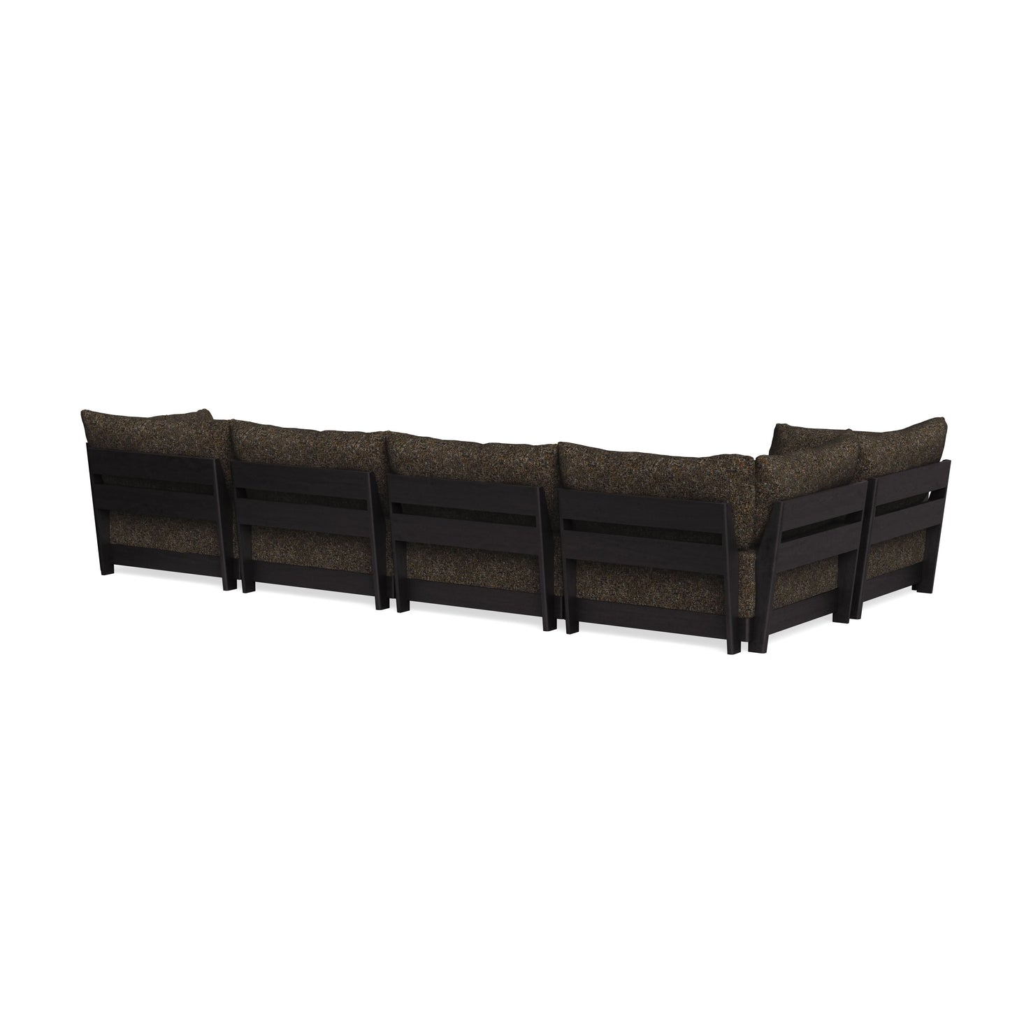 Modular Bondi Black 5-Seater L-Sectional in Phantom | Classic Blend