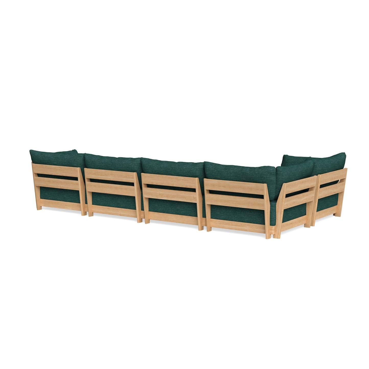 Slipcover Only - Modular Bondi 5-Seater L-Sectional in Forest Green