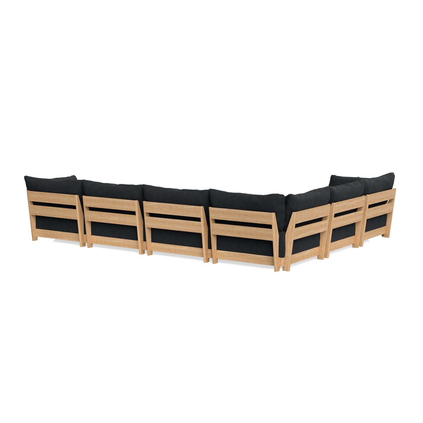 Slipcover Only - Modular Bondi 6-Seater Corner Sectional + Ottoman in Coal