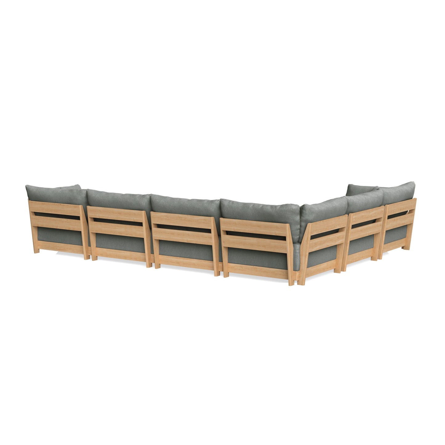 Slipcover Only - Modular Bondi 6-Seater Corner Sectional + Ottoman in Storm Gray