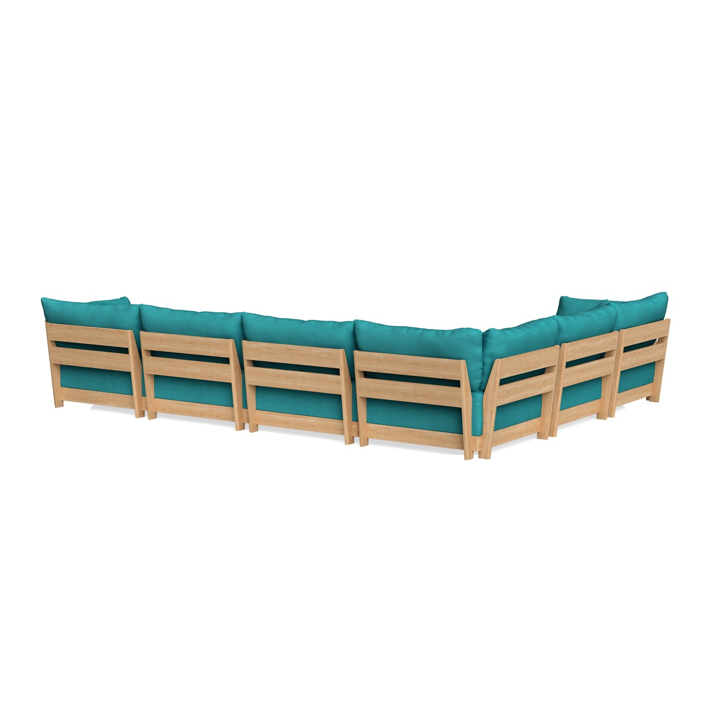 Slipcover Only - Modular Bondi 6-Seater Corner Sectional + Bench Ottoman in Pool