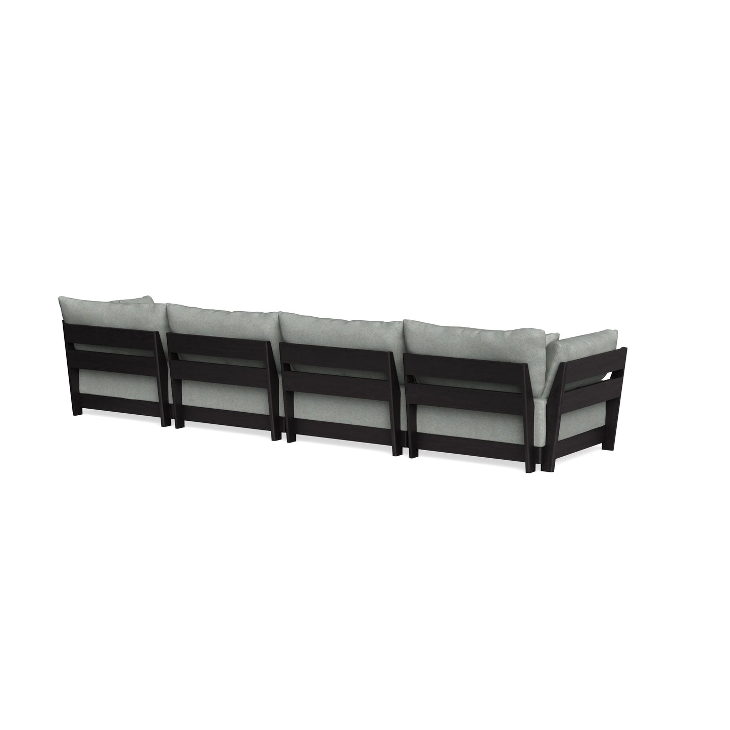 Modular Bondi Black 4-Seater Sofa in Spa | Memory Foam Blend