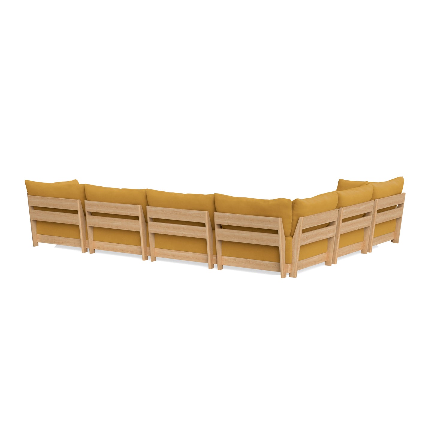 Slipcover Only - Modular Bondi 6-Seater Corner Sectional + Ottoman in Honey