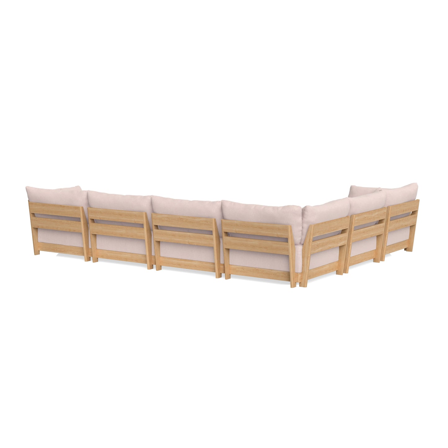 Slipcover Only - Modular Bondi 6-Seater Corner Sectional + Ottoman in Peony