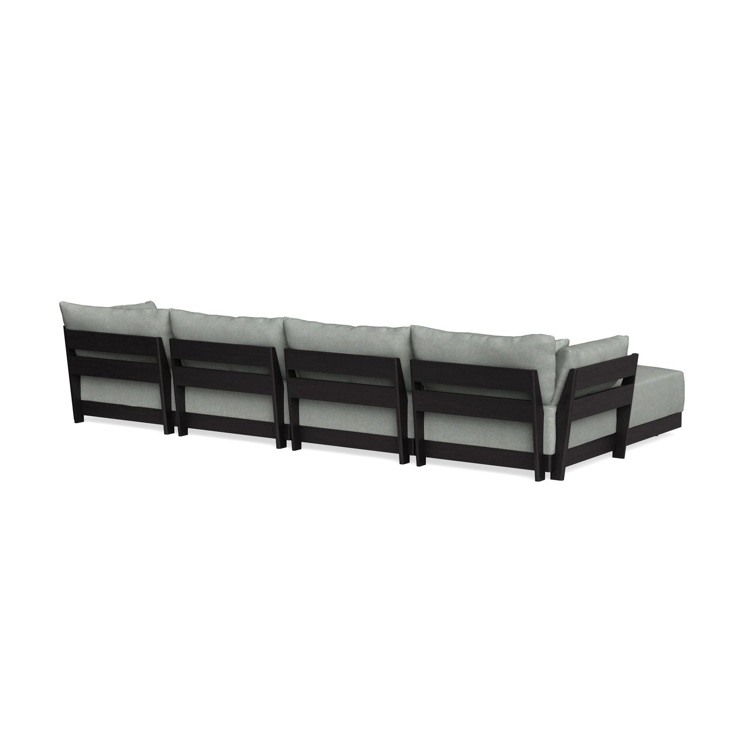 Modular Bondi Black 4-Seater U-Sectional in Spa | Classic Blend