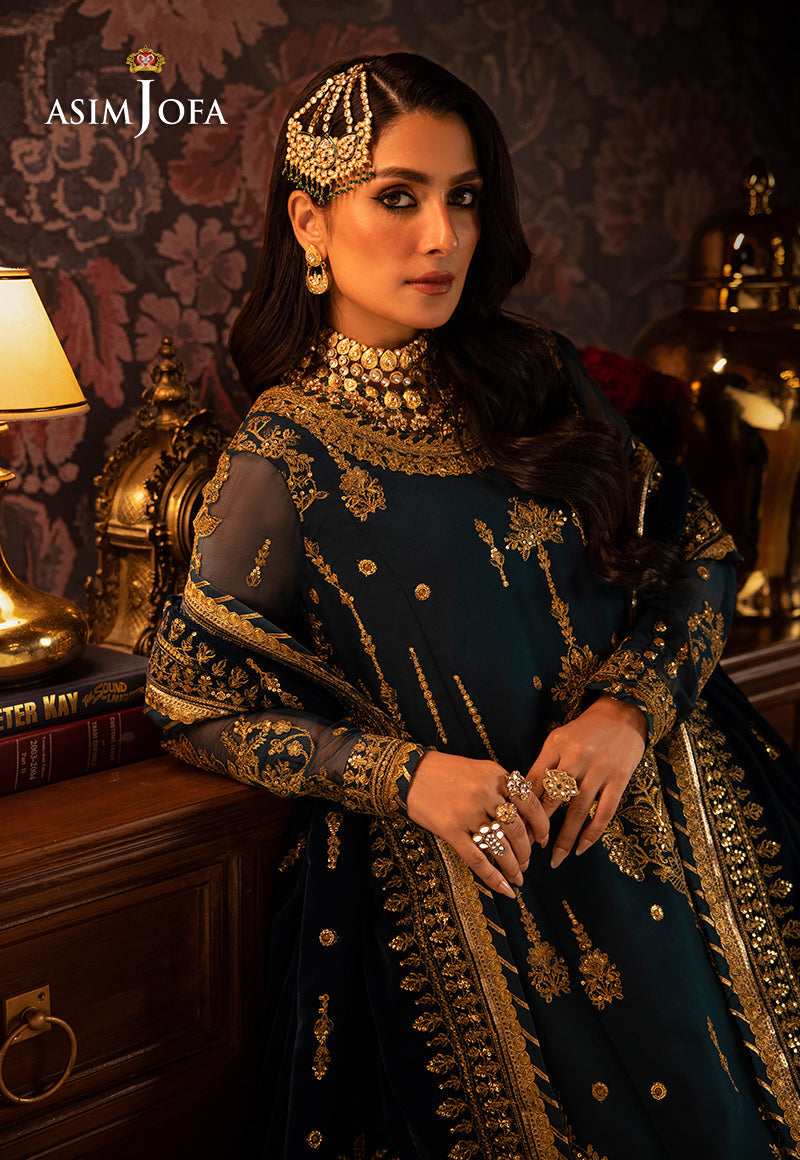 AJMMP-07 EMBROIDERED CHIFFON 3 PCS STITCHED