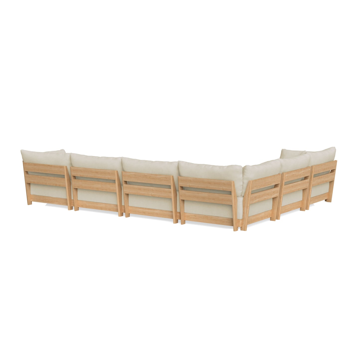 Slipcover Only - Modular Bondi 6-Seater Corner Sectional + Ottoman in Mascarpone