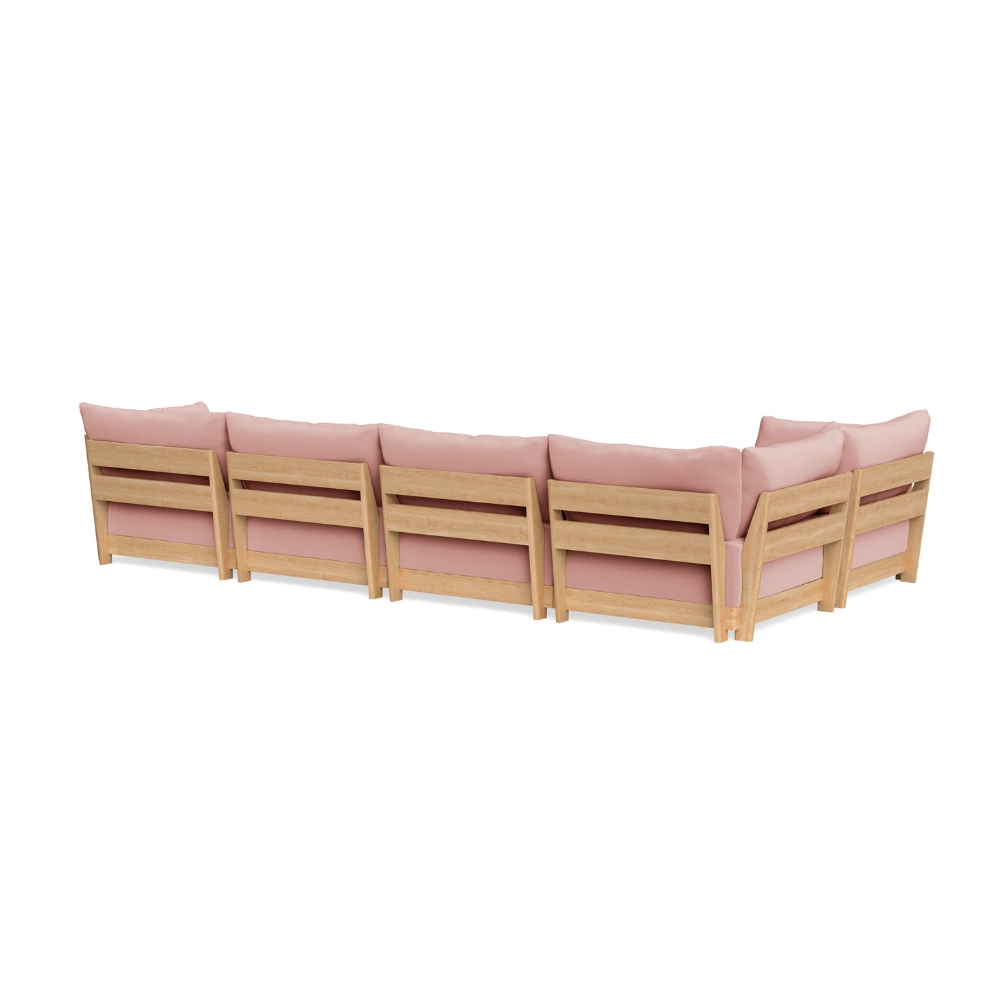 Slipcover Only - Modular Bondi 5-Seater L-Sectional in Powder Pink