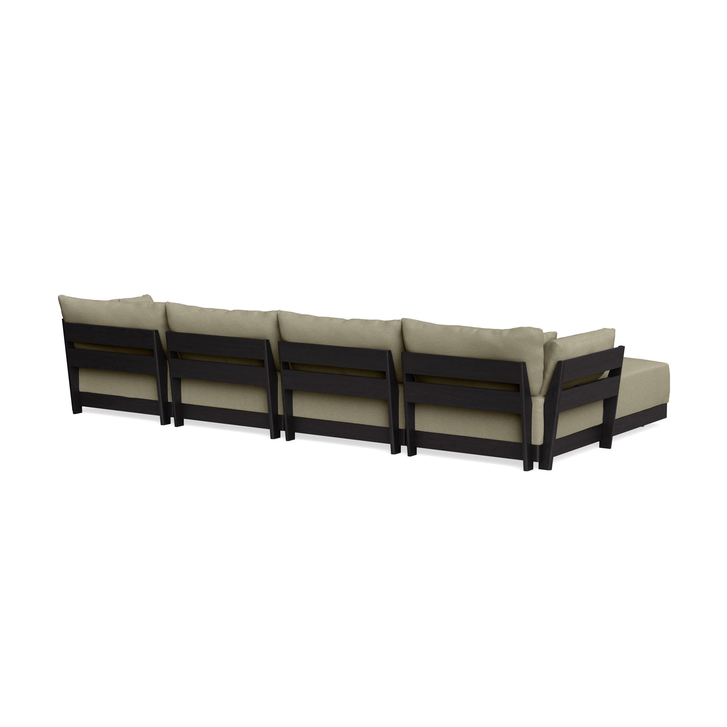 Modular Bondi Black 4-Seater U-Sectional in Cappuccino | Classic Blend