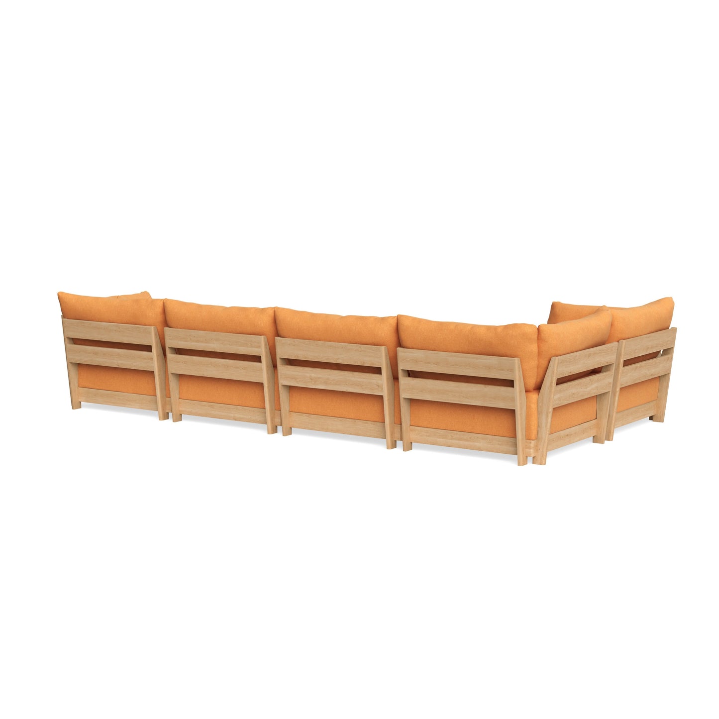 Slipcover Only - Modular Bondi 5-Seater L-Sectional in Tangerine